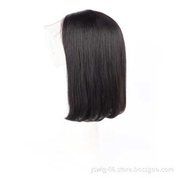 Wholesale Price Gluess Short Hair Straight Brazilian Human Hair 4*4 13*4 Lace Front Bob Wigs Pixie Cut